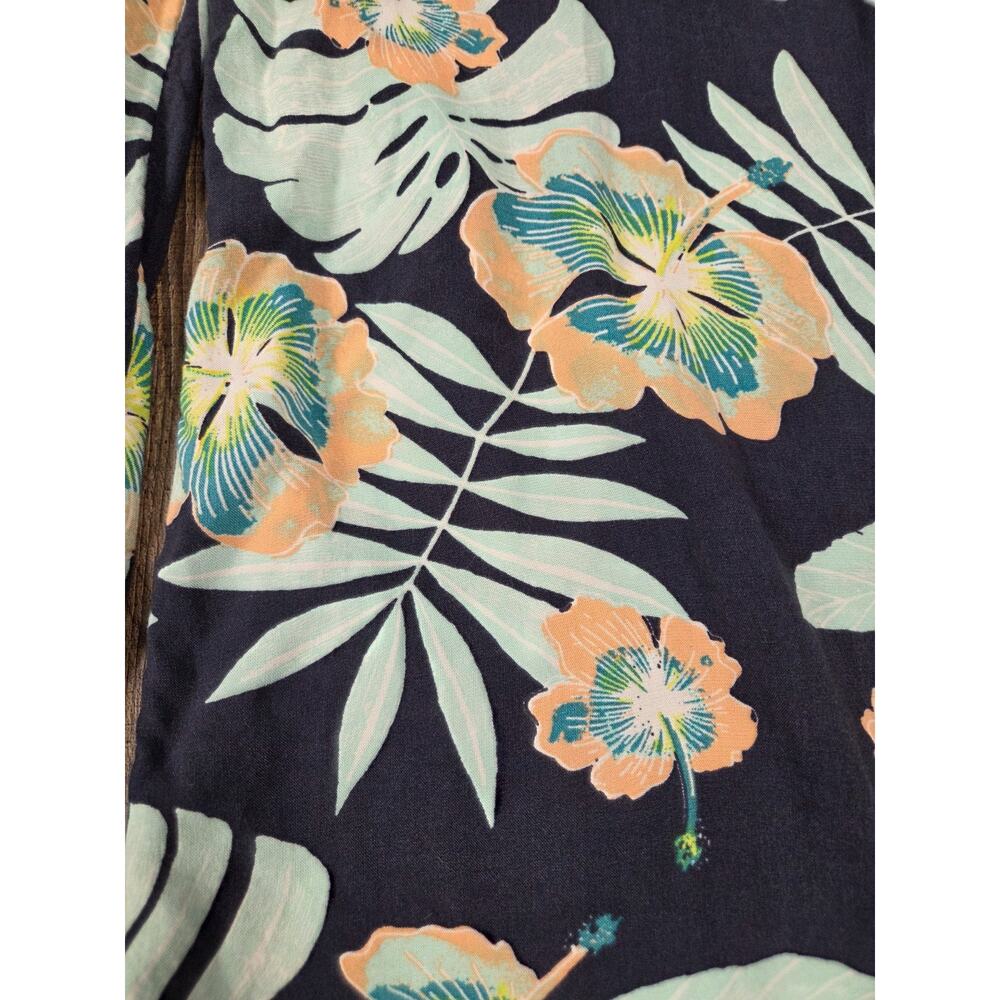 ROXY Midnight Avenue Wide Leg Floral pants - mood indigo ventura Tropical XS - Picture 3 of 7